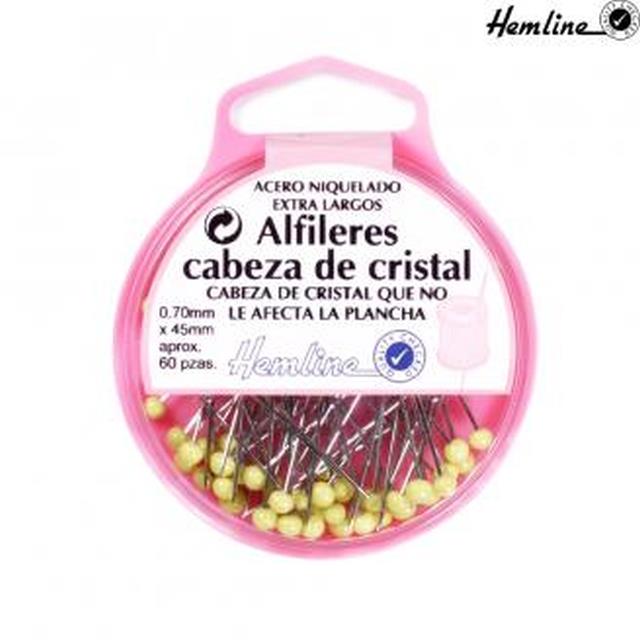 Alfiler crist.amarillo 45x0,65 -Ref.703-