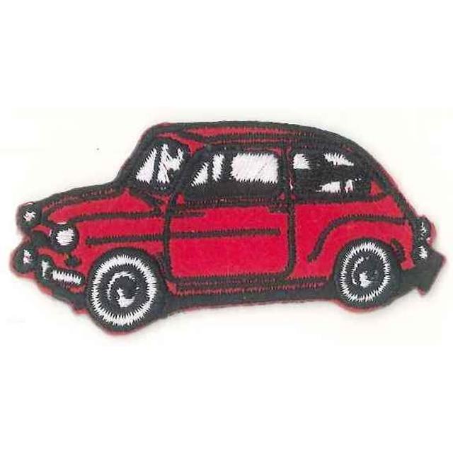 Aplicacin bordada Coche rojo 1un -Ref.1172-