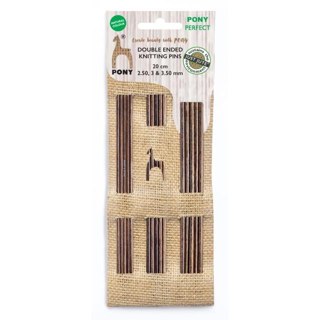 Aguja 2 puntas madera 20cm 15un -Ref.49169 2,5-3,5mm-