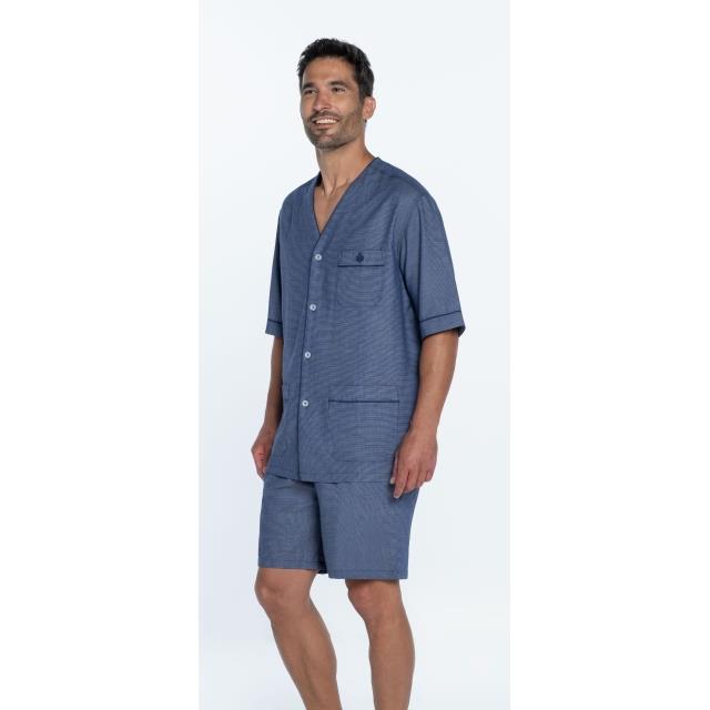 Pijama hombre m/c algodn -Ref.PY151 Col.823-azul-